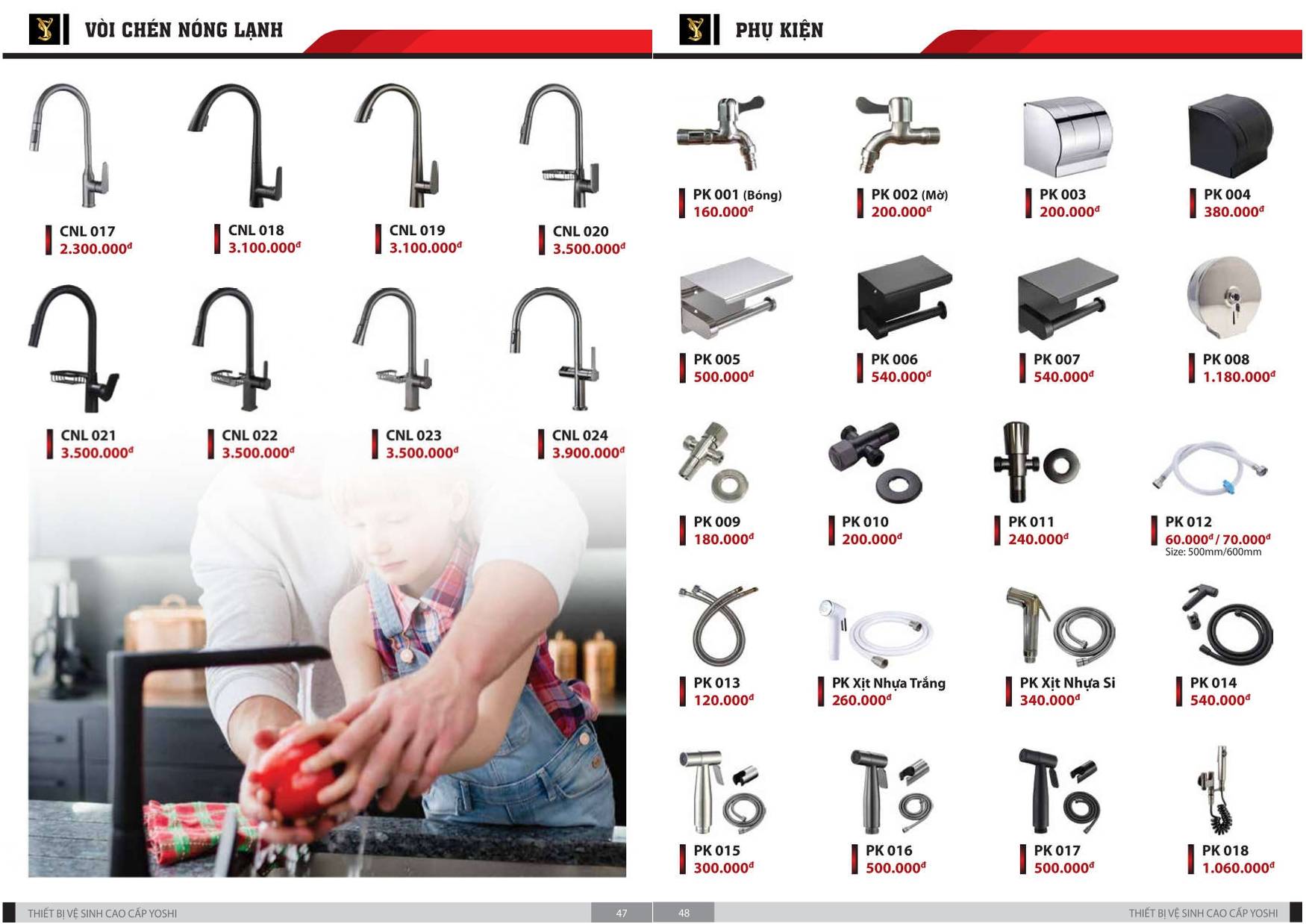 Thiết bị vệ sinh YOSHI Catalogue và Bảng giá mới nhất 2024 /Page 25